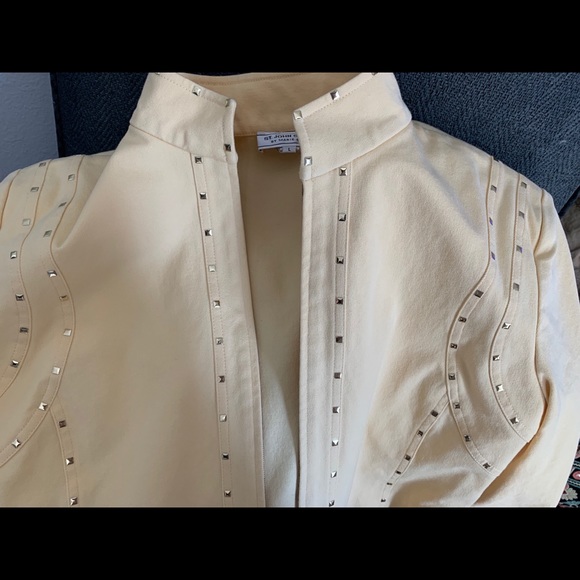St John Sport yellow gold studded jacket size L - Picture 6 of 6